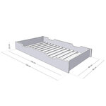 Tiroir de lit 80 x 160 avec sommier BUDDY - bleu clair