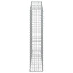 vidaXL Paniers à gabions arqués 7 Pièces 200x30x140/160 cm Fer galvanisé