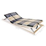 vidaXL Sommier à lattes sans matelas avec 42 lattes 7 zones 90x200 cm