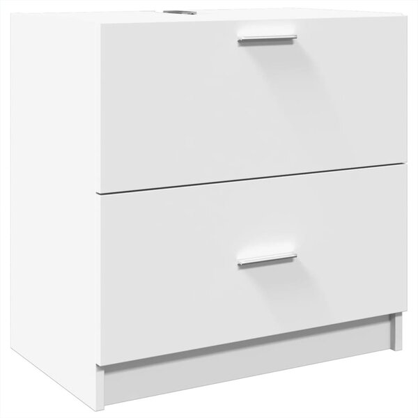 vidaXL Armoire d'évier blanc 59x37x59 cm bois d'ingénierie