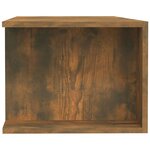 vidaXL Meuble TV avec lumières LED chêne fumé 135x39x30 cm