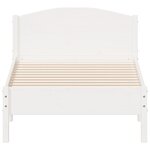 vidaXL Cadre de lit sans matelas blanc 90x190 cm bois de pin massif