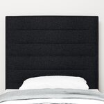 vidaXL Tête de lit LED Design Lignes Noire 80 cm Tissu