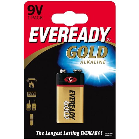 Blister de 1 Pile Alcaline Gold 6LR61 LR622 9 V EVEREADY