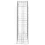 vidaXL Panier de gabions arqué 150x50x160/180 cm Fer galvanisé
