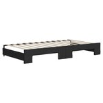 vidaXL Lit de jour avec gigogne sans matelas noir 100x200 cm