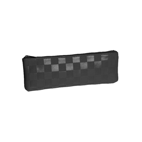 Cristo : trousse plate 21 x 7.5 cm - collection damiers - noir