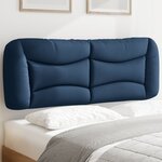 vidaXL Coussin de tête de lit bleu 120 cm tissu