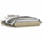 vidaXL Cadre de lit sans matelas chêne sonoma 160x200 cm