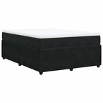 vidaXL Sommier à lattes de lit et matelas Noir 160x200 cm Velours