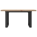 vidaXL Table basse cadre en O 80x50x40 5cm bois de pin massif et fonte