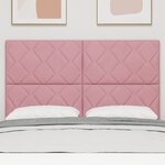 vidaXL Tête de lit LED rose Ensemble de 3 Rose Tissu d'ameublement