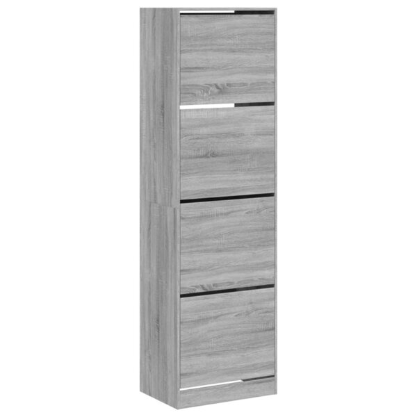 vidaXL Armoire à chaussures 4 tiroirs rabattables sonoma 60x42x204 cm