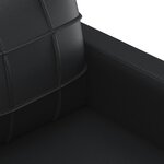 vidaXL Canapé à 3 places Noir 180 cm Similicuir