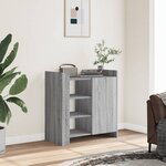 vidaXL Buffet sonoma gris 73 5x35x75 cm bois d'ingénierie