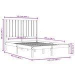 vidaXL Cadre de lit sans matelas blanc 120x200 cm bois de pin massif