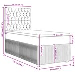 vidaXL Sommier à lattes de lit avec matelas Vert foncé 90x190 cm
