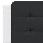 vidaXL Cadre de lit sans matelas blanc et noir 160x200 cm similicuir