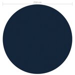 vidaXL Film solaire de piscine flottant PE 210 cm Noir et bleu