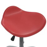 Chaise fauteuil siège de bureau informatique étude similicuir rouge 02_0024060
