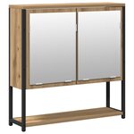 vidaXL Ensemble de meubles de salle de bain 2 pièces en chêne artisanal en bois d'ingénierie
