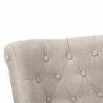 vidaXL Fauteuil de style France Crème Tissu