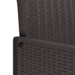 vidaXL Ensemble de Salle à Manger de Jardin de 7 Pièces avec Coussins Marron Poly Rattan