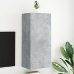 vidaXL Meuble TV mural gris béton 40 5x30x90 cm bois d'ingénierie