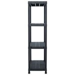 vidaXL Étagères de rangement 2 Pièces Noir 60x30x138 cm Plastique