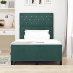 vidaXL Cadre de Lit Vert Foncé 120x190 cm Velours