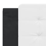 vidaXL Coussin de tête de lit blanc et noir 180 cm similicuir