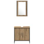 vidaXL Ensemble de meubles de salle de bain 4 pièces en chêne artisanal en bois d'ingénierie