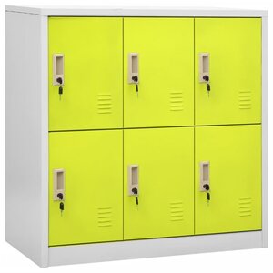 vidaXL Armoire à casiers Gris clair et vert 90x45x92 5 cm Acier