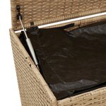 vidaXL Boîte de rangement de jardin mélange beige 984L résine tressée