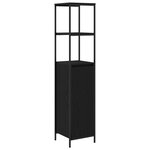 vidaXL Set de meubles de salle de bain 3 pièces Chêne Noir Bois d'ingénierie