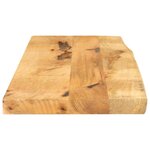 vidaXL Dessus de table 70x30x2 5 cm bord vif bois massif manguier brut