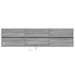 vidaXL Meuble TV mural avec LED sonoma gris 180x31x45 cm