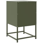vidaXL Table de chevet vert olive 36x39x60 5 cm acier