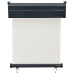 vidaXL Auvent latéral de balcon 65x250 cm Crème