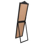 vidaXL Miroir sur pied Noir 50x200 cm