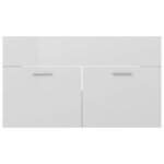 vidaXL Armoire d'évier Blanc brillant 80x38 5x46 cm Aggloméré