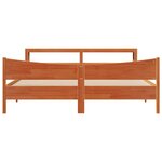 vidaXL Cadre de lit et tête de lit cire marron 180x200 cm bois de pin