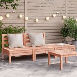 vidaXL Canapé de jardin 3 places bois massif de douglas