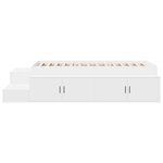 vidaXL Lit de Rangement Blanc 75x190 cm