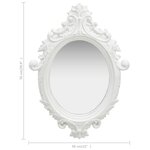 vidaXL Miroir mural style château 56x76 cm Blanc