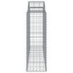 vidaXL Paniers à gabions arqués 4 Pièces 200x50x120/140 cm Fer galvanisé