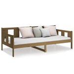 vidaXL Lit de jour sans matelas marron miel bois pin massif 90x190 cm