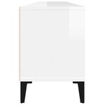 vidaXL Meuble TV blanc brillant 150x30x44 5 cm bois d'ingénierie