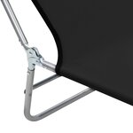 vidaXL Chaises longues pliables 2 Pièces Acier et tissu Noir