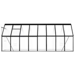 vidaXL Serre avec cadre de base Anthracite Aluminium 9 31 m²